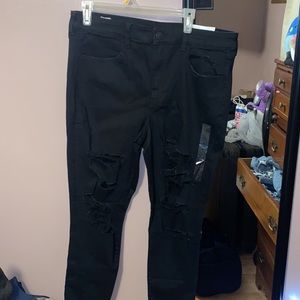 American Eagle Black Ripped Jeans